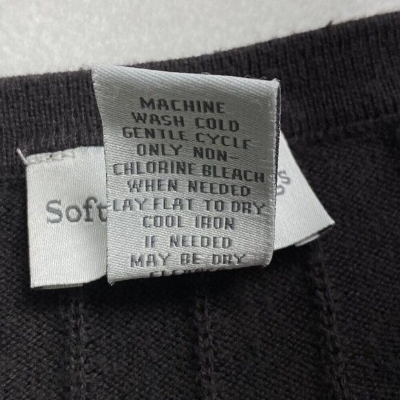 SOFT SURROUNDINGS Sweater Pullover Long Sleeve Button Accents Brown PM 5-32 - Picture 12 of 15